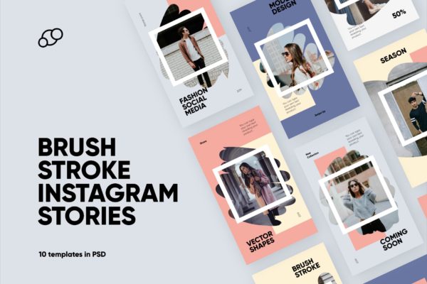 画笔笔触风格Instagram品牌故事包装设计素材 Brush Stroke Instagram Stories缩略图 画笔笔触风格Instagram品牌故事包装设计素材 Brush Stroke Instagram Stories