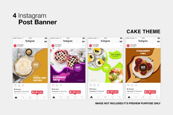 煎饼/馅饼美食主题Instagram社交平台营销设计素材 Pancake and Pie Instagram Post缩略图 煎饼/馅饼美食主题Instagram社交平台营销设计素材 Pancake and Pie Instagram Post