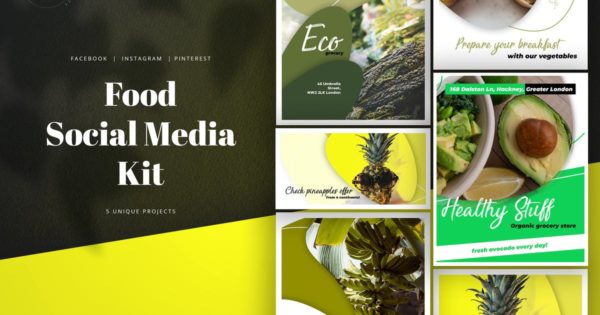 美食品牌宣传社交媒体自媒体设计素材 Food Social Media Pack缩略图 美食品牌宣传社交媒体自媒体设计素材 Food Social Media Pack