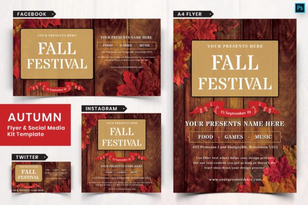 秋季节日传单和&社交媒体设计模板大洋岛精选套装06 Autumn Festival Flyer & Social Media Pack-06缩略图 秋季节日传单和&社交媒体设计模板大洋岛精选套装06 Autumn Festival Flyer & Social Media Pack-06