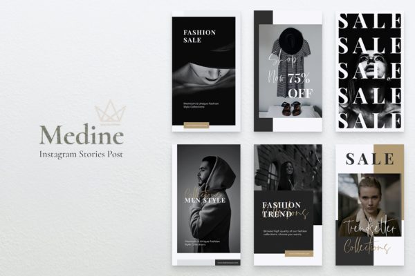 时尚品牌Instagram社交推广设计素材 MEDINE Fashion Instagram Stories缩略图 时尚品牌Instagram社交推广设计素材 MEDINE Fashion Instagram Stories