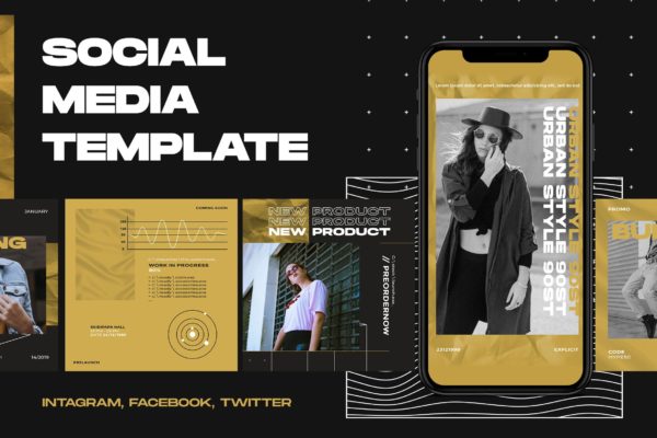 品牌社交推广设计素材包 Social Media Template缩略图 品牌社交推广设计素材包 Social Media Template