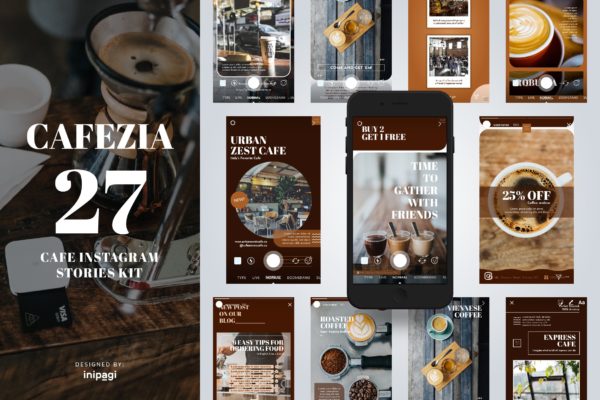 咖啡品牌故事Instagram推广设计模板大洋岛精选素材 CAFEZIO – Instagram Story Kit缩略图 咖啡品牌故事Instagram推广设计模板大洋岛精选素材 CAFEZIO – Instagram Story Kit