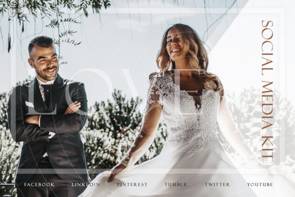 婚礼邀请函电子版社交媒体新媒体设计素材 Wedding Day Social Media Kit缩略图 婚礼邀请函电子版社交媒体新媒体设计素材 Wedding Day Social Media Kit