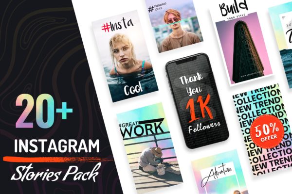 Instagram社交平台品牌故事宣传设计素材包 Instagram Stories Template缩略图 Instagram社交平台品牌故事宣传设计素材包 Instagram Stories Template