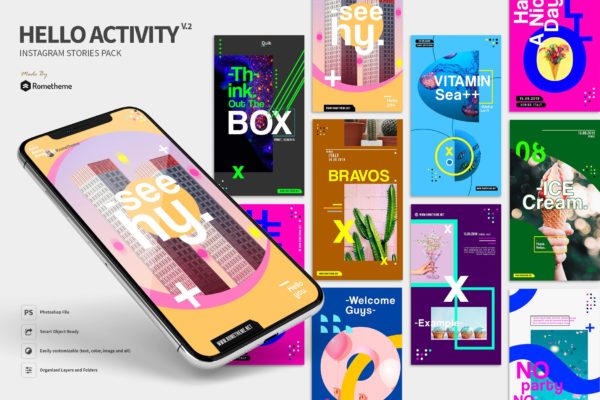 现代设计风格活动宣传Instagram品牌故事设计素材包v2 Hello Activity – Modern Instagram Stories Pack v2缩略图 现代设计风格活动宣传Instagram品牌故事设计素材包v2 Hello Activity – Modern Instagram Stories Pack v2