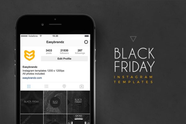 黒五购物节Instagram社交设计素材 Instagram Black Friday Templates缩略图 黒五购物节Instagram社交设计素材 Instagram Black Friday Templates