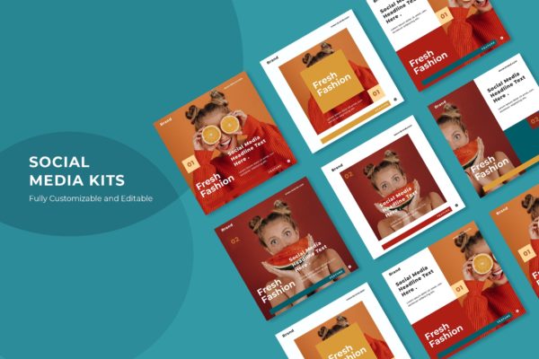 时尚品牌社交媒体自媒体营销广告设计素材包v61 SRTP – Social Media Kit.61缩略图 时尚品牌社交媒体自媒体营销广告设计素材包v61 SRTP – Social Media Kit.61