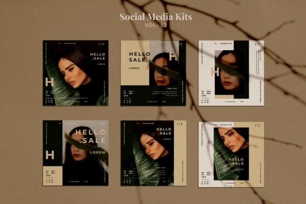 女装高端品牌促销活动社交推广设计素材包v52 AFR Social Media Kit.52缩略图 女装高端品牌促销活动社交推广设计素材包v52 AFR Social Media Kit.52