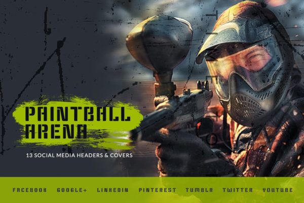 真人CS彩弹射击社交推广设计素材包 Paintball Arena – Social Media Kit缩略图 真人CS彩弹射击社交推广设计素材包 Paintball Arena – Social Media Kit