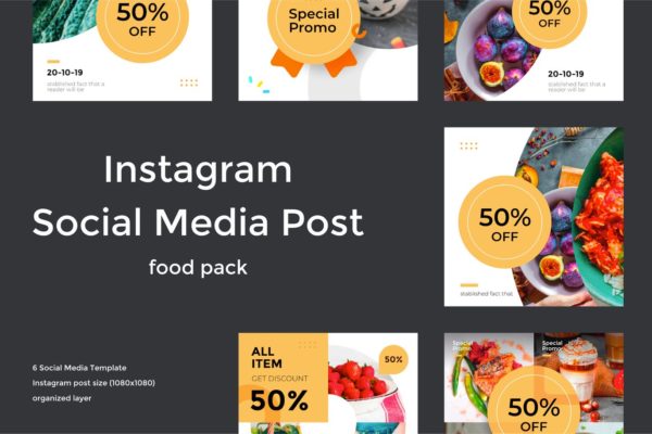Instagram社交媒体信息流促销广告设计模板大洋岛精选 Instagram Social Media post 1.1