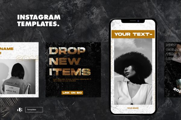 大理石纹理背景Instagram社交贴图设计模板大洋岛精选 Instagram Template缩略图 大理石纹理背景Instagram社交贴图设计模板大洋岛精选 Instagram Template