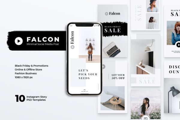 创意设计代理Instagram品牌推广设计模板大洋岛精选 FALCON Creative Agency Instagram Stories缩略图 创意设计代理Instagram品牌推广设计模板大洋岛精选 FALCON Creative Agency Instagram Stories