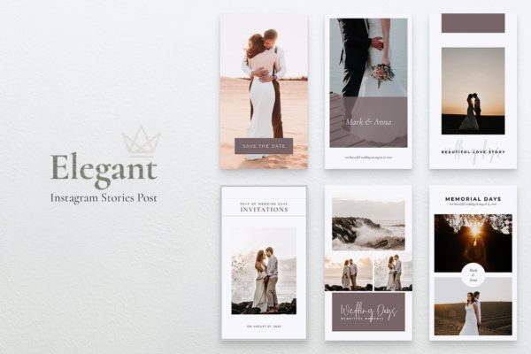 优雅风格婚礼主题Instagram社交素材 ELEGANT Wedding Instagram Stories缩略图 优雅风格婚礼主题Instagram社交素材 ELEGANT Wedding Instagram Stories
