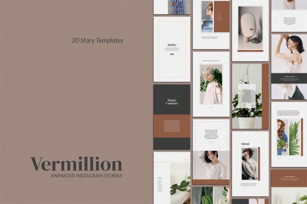 高端时尚服饰平台Instagram品牌故事推广素材 Vermillion Animated Instagram Story Templates缩略图 高端时尚服饰平台Instagram品牌故事推广素材 Vermillion Animated Instagram Story Templates