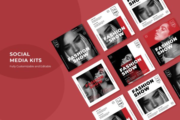 时装秀主题活动社交推广设计素材v46 SRTP – Social Media Kit.46缩略图 时装秀主题活动社交推广设计素材v46 SRTP – Social Media Kit.46
