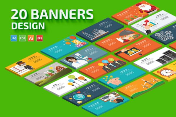 20款概念插画Banner模板v2 20 Banners缩略图 20款概念插画Banner模板v2 20 Banners