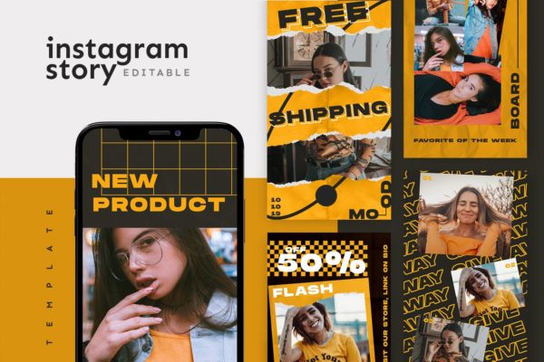 女性时尚主题Instagram品牌故事设计素材 Instagram Story Template缩略图 女性时尚主题Instagram品牌故事设计素材 Instagram Story Template