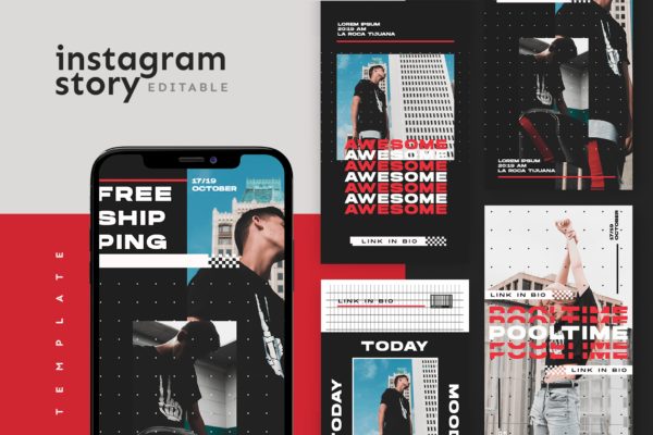 时尚潮牌Instagram社交推广贴图设计模板大洋岛精选 Instagram Story Template缩略图 时尚潮牌Instagram社交推广贴图设计模板大洋岛精选 Instagram Story Template