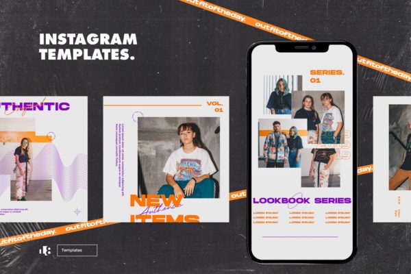 Instagram社交平台服装品牌新品发布贴图设计模板大洋岛精选 Instagram Template缩略图 Instagram社交平台服装品牌新品发布贴图设计模板大洋岛精选 Instagram Template