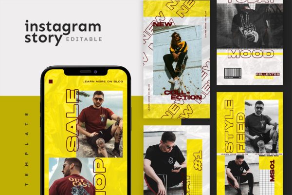Instagram社交平台品牌故事广告设计模板大洋岛精选 Instagram Story Template缩略图 Instagram社交平台品牌故事广告设计模板大洋岛精选 Instagram Story Template