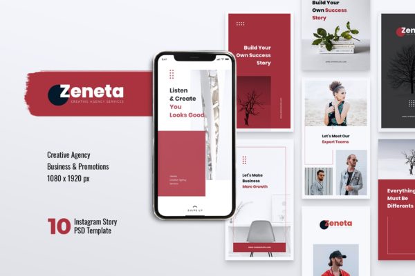 创意代理公司Instagram社交宣传推广设计素材包 ZENETA Creative Agency Instagram Stories缩略图 创意代理公司Instagram社交宣传推广设计素材包 ZENETA Creative Agency Instagram Stories