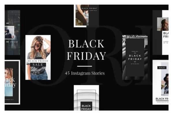 黑色星期五Instagram故事广告促销设计模板 45 Black Friday Instagram Stories缩略图 黑色星期五Instagram故事广告促销设计模板 45 Black Friday Instagram Stories