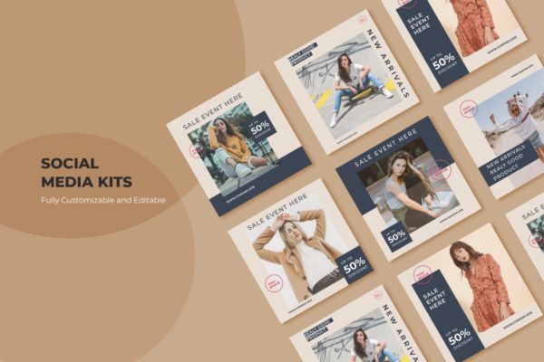 新媒体社交媒体潮牌服饰促销广告模板 ADL Social Media Kit.18缩略图 新媒体社交媒体潮牌服饰促销广告模板 ADL Social Media Kit.18