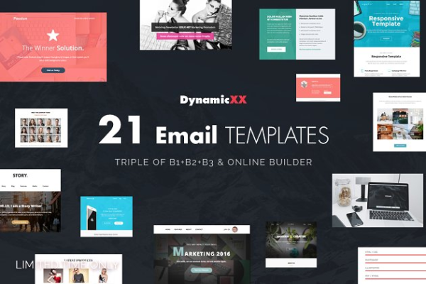 21个电子邮件广告主题EDM模板 BUNDLE of 21 Email Templates -Triple缩略图 21个电子邮件广告主题EDM模板 BUNDLE of 21 Email Templates -Triple