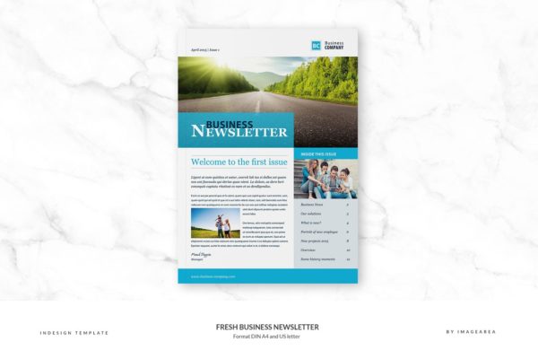 现代企业商务宣传EDM模板 Fresh Business Newsletter