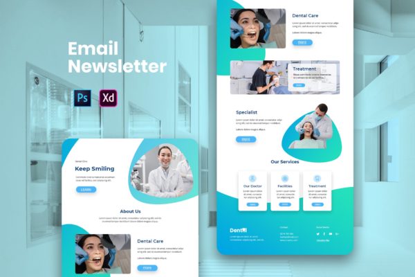 牙医诊所宣传推广EDM邮件模板大洋岛精选 Dentist Email Newsletter缩略图 牙医诊所宣传推广EDM邮件模板大洋岛精选 Dentist Email Newsletter