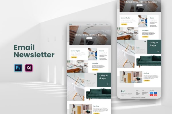 时尚家居品牌推广EDM邮件模板大洋岛精选 Living Email Newsletter缩略图 时尚家居品牌推广EDM邮件模板大洋岛精选 Living Email Newsletter