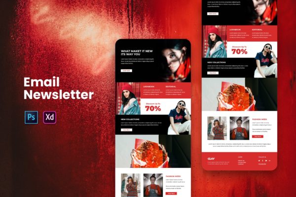 时尚品牌EDM电子邮件营销推广模板 Email Newsletter