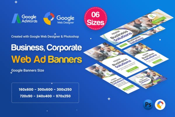 商业/企业品牌宣传推广谷歌Banner大洋岛精选广告模板 Business, Corporate Banners HTML5 D26 – GWD