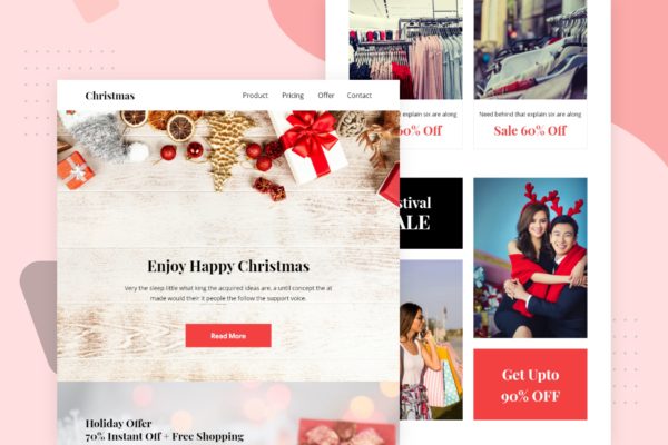 圣诞节购物促销活动EDM营销邮件模板 Christmas – Email Newsletter缩略图 圣诞节购物促销活动EDM营销邮件模板 Christmas – Email Newsletter