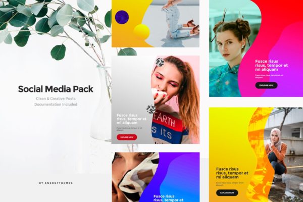 社交媒体促销广告Banner设计模板v75 Social Media Banners – Vol75
