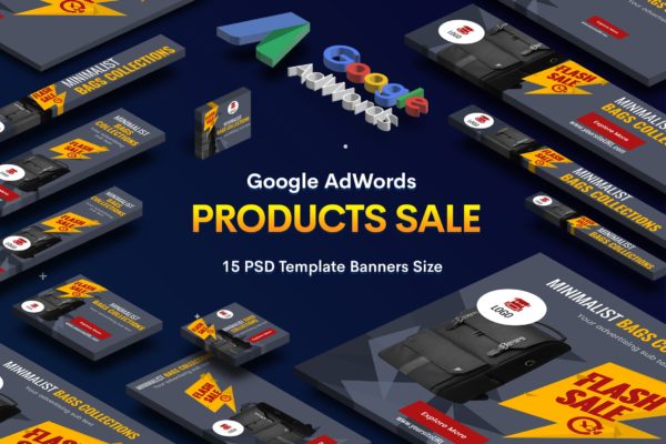 15款产品促销谷歌广告Banner图设计模板 Product Sale Banners Ad缩略图 15款产品促销谷歌广告Banner图设计模板 Product Sale Banners Ad