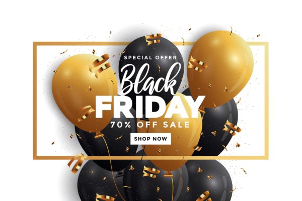 黒五电商折扣活动Banner设计模板 Black Friday sale banner