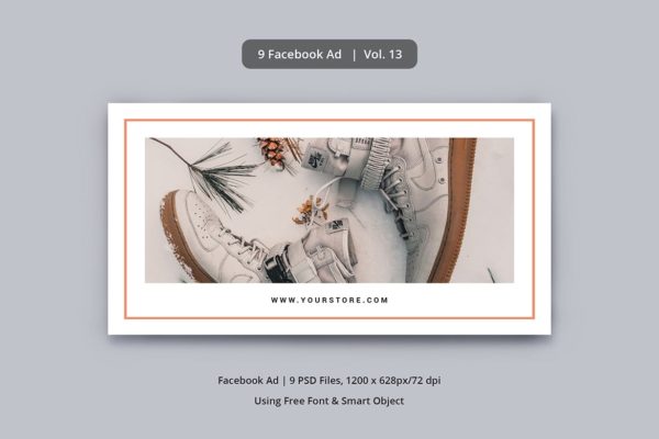 社交电商Facebook主页封面大洋岛精选广告模板v13 Facebook Ad Vol. 13