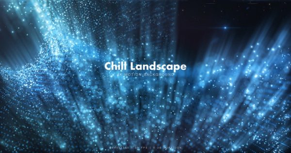 冷粒子和光运动背景大洋岛精选高清视频素材 Chill Landscape