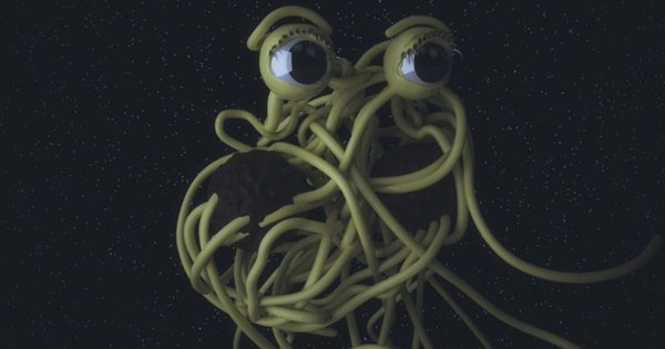 飞行种的意大利面条怪物大洋岛精选高清视频素材 Flying Spaghetti Monster FSM – Pastafarianism