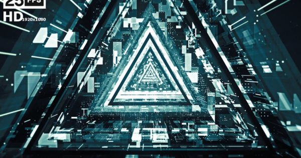 循环动态等边三角形大洋岛精选高清视频素材 Equilateral Triangles HD