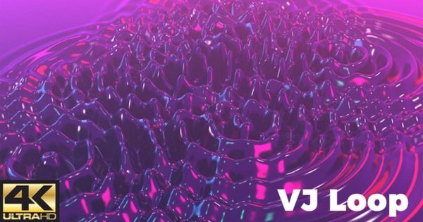 跳舞的液体波纹大洋岛精选高清视频素材 Dancing Liquid Ripple – VJ Loop