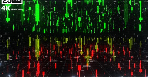 数字贸易信号4K大洋岛精选高清背景视频素材 Digital Trade 4K