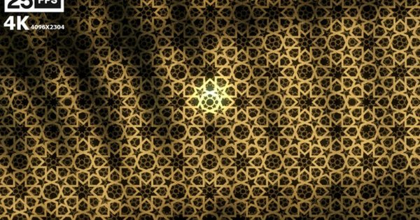 伊斯兰教艺术几何图形大洋岛精选高清背景视频06 Islamic Art Geometry 06 4K