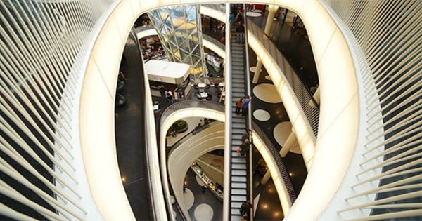 高级购物中心俯视内景大洋岛精选高清视频素材 Inside Shopping Mall