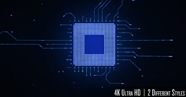 主板CPU电路4K大洋岛精选高清背景视频 Motherboard CPU Circuits 4k