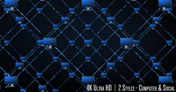 网络信号4K大洋岛精选高清背景视频素材 Network 4K