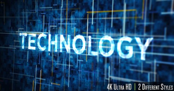 高科技数字信号4K高清分辨率背景视频 Technology 4K