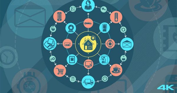 物联网与智能家居信息图形大洋岛精选高清视频素材 Internet Of Things And Smart Home Infographics